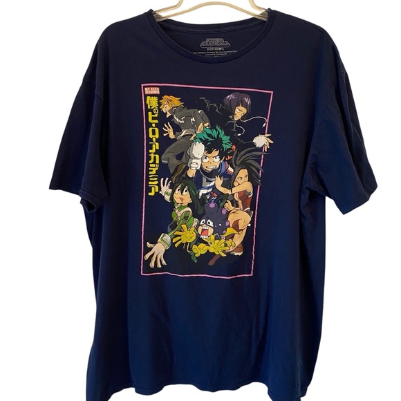 My Hero Academia Men's size 2xl Funimation Graphic short sleeve T-Shirt Blue - Picture 1 of 5